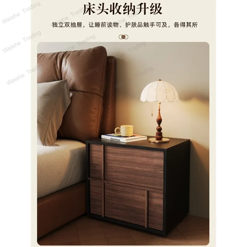 Solid wood bedside table Living room wall drawer Carmen cabinet Floor TV cabinet Module combination Side cabinet Retro storage