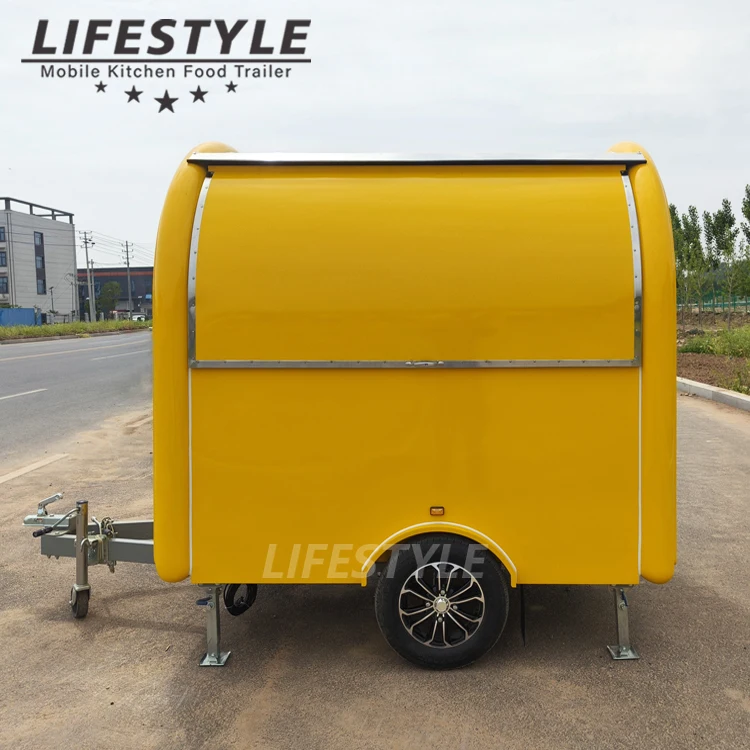 Carros De Comida امتياز مستدير لتقديم الطعام مقطورة صغيرة متنقلة عربة الوجبات السريعة شاحنة طعام Remorque مع معدات مطبخ كاملة