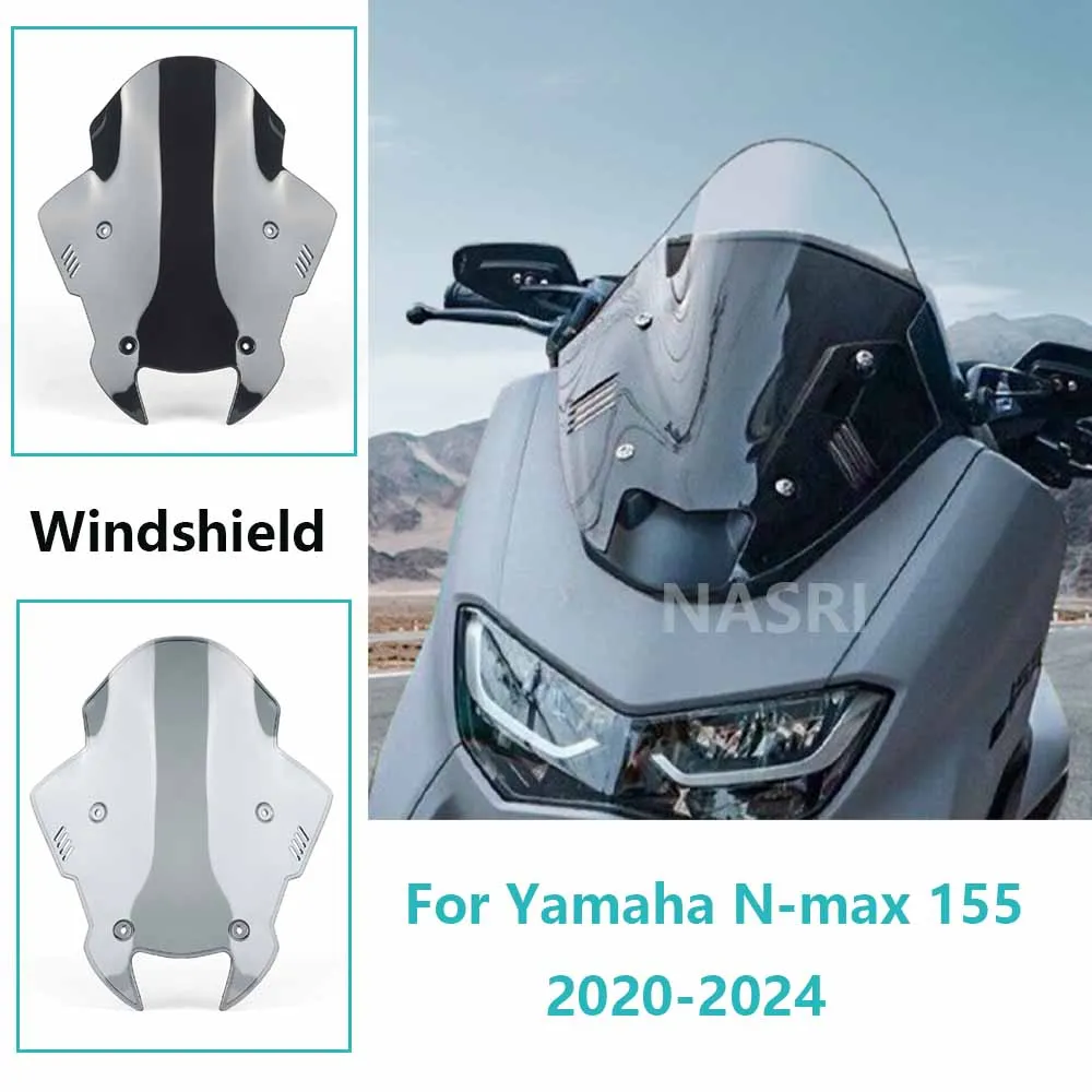 

For Yamaha Nmax N-max 155 Nmax155 N-max155 2020-2024 Motorcycle Front Windscreen Windshield Wind Screen Shield Deflector Guard