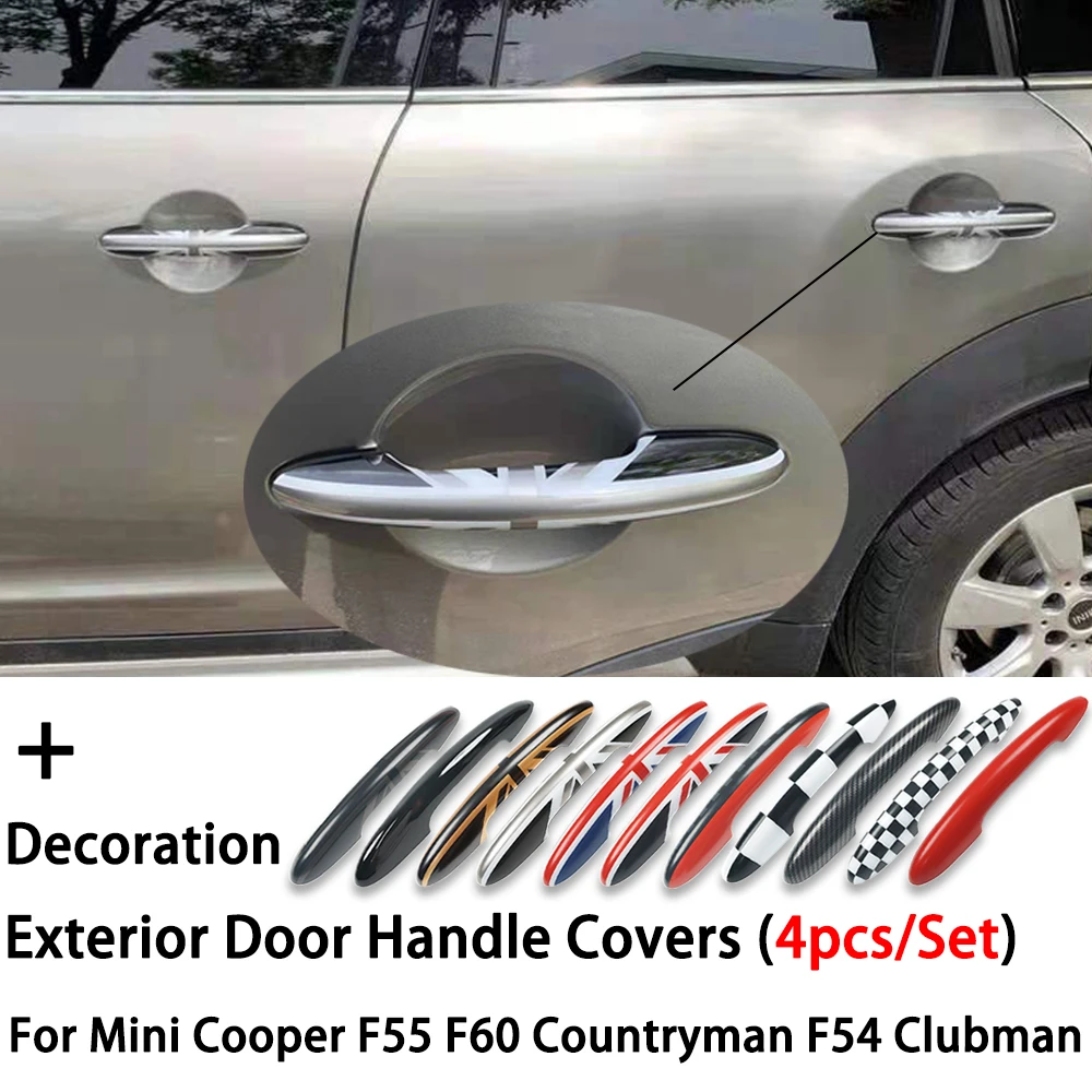 

Union Jack Door Handle Cover For MINI Cooper S JCW Clubman F54 F55 F60 Countryman Exterior Decoration Car Styling Accessories