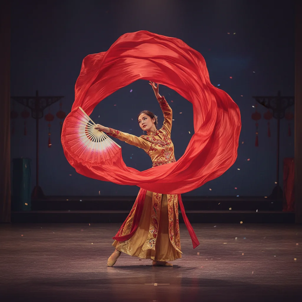 Women Belly Dance Silk Fans Children's Fan for Dancing Extended Double-Sided Adult Bamboo Performance Gradient Color Dance Fans