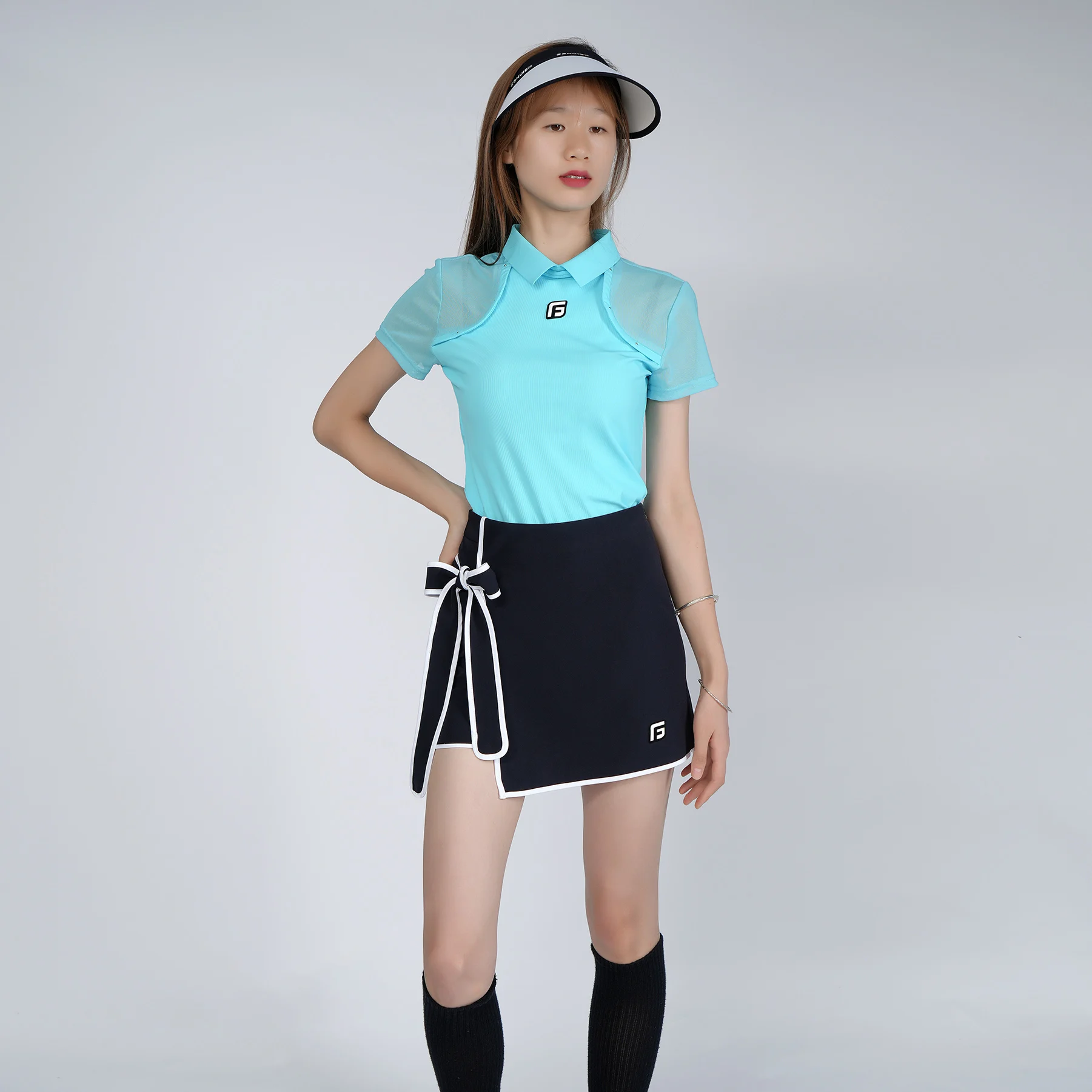 Golfist Golf Girls Sports Tennis Golf Short Culotte Skirt Asymmetrical Skorts High Waisted Side Strap Design Short Skirt