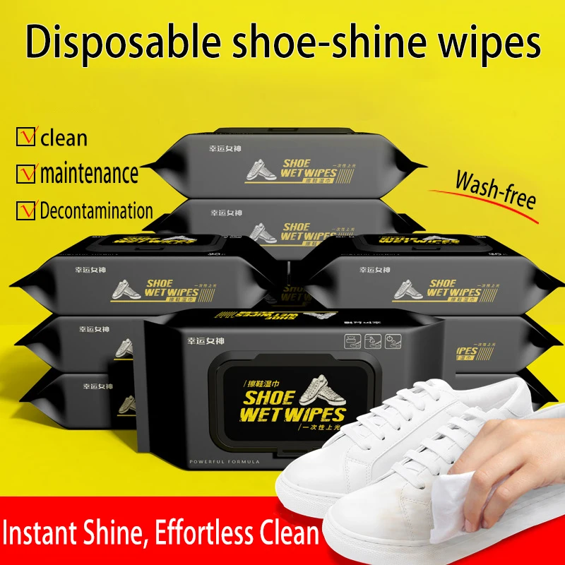 Toallitas húmedas para zapatos profesionales de 80 unidades: kit de limpieza portátil y eficaz en movimiento para todas las calzado