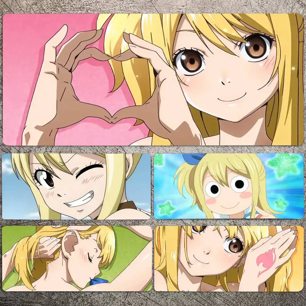 Lucy Heartphilia Animation Mousepad Non-slip Suitable For Office Computers Laptops E-sports Game Desk Mats XXL Keyboard