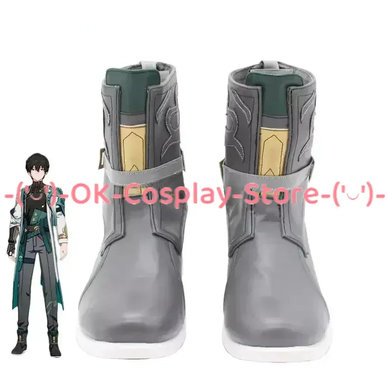 Game Honkai Star Rail Danheng Cosplay Shoes PU Leather Shoes Halloween Boots Dan Heng Cosplay Props Custom Made