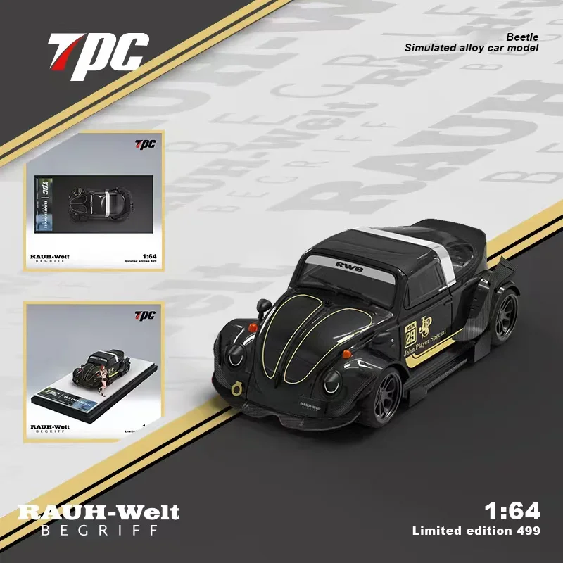 รถยนต์รุ่น TPC 1:64 rwb Targa JPS สีดำทอง