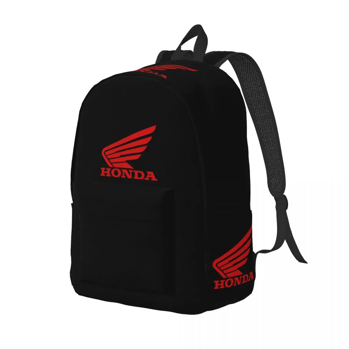 Racing Hondas-mochila informal de motocicleta con bolsillo para hombre y mujer, bolsa de lona para ordenador portátil, para estudiantes de negocios