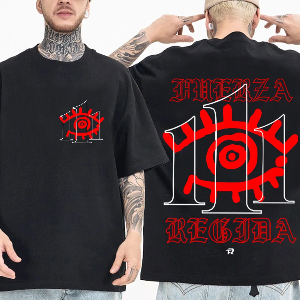 

111XPANTIA Fuerza Regida футболка Harajuku рубашка с круглым вырезом подарочный топ хлопковый принт для мужчин и женщин пара крутая мода лето