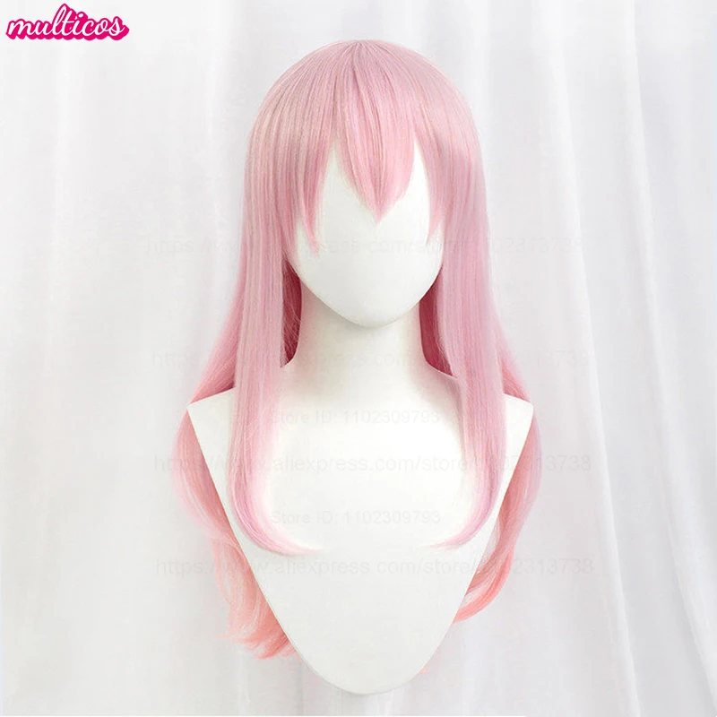 High Quality Super Sonico Supersonico Cosplay Wig 60cm Long Pink Ombre Heat Resistant Synthetic Hair Anime Wigs + Wig Cap