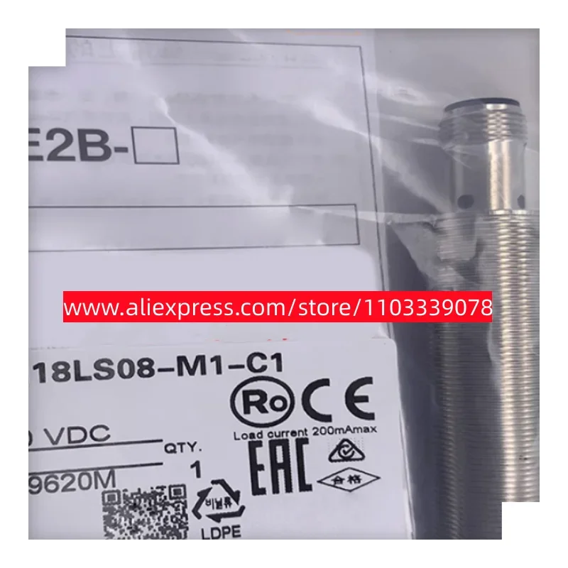 3PCS New inductive proximity switch  E2B-M18LS08-M1-C1  E2B-M18LS08-M1-B1 E2B-M18LS08-M1-C2 E2B-M18LS08-M1-B2