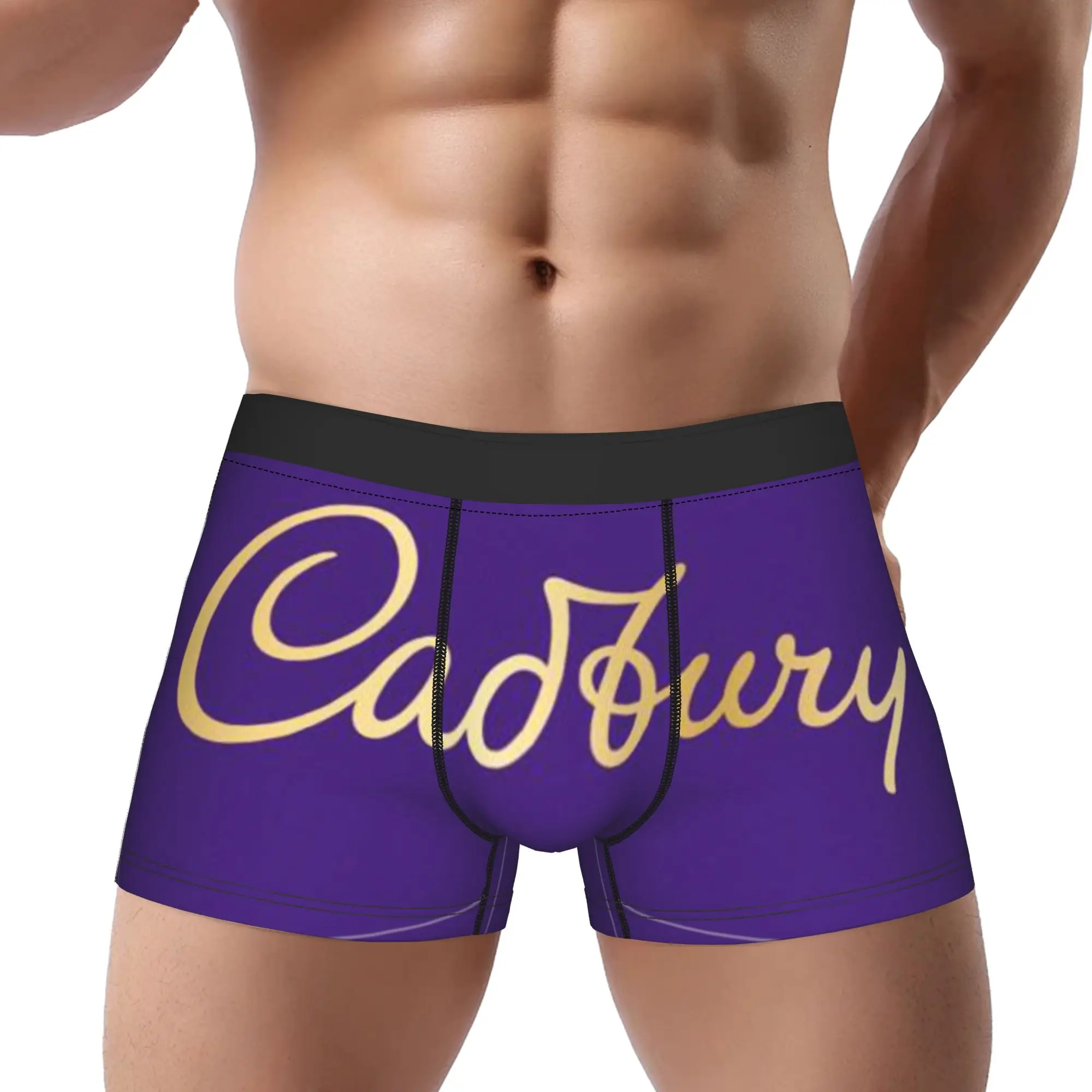 Purple Cadbury Underpants Homme Panties Men's Underwear Comfortable Shorts Boxer Briefs