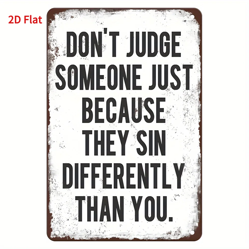 2D Flat Retro Metal Sign - 