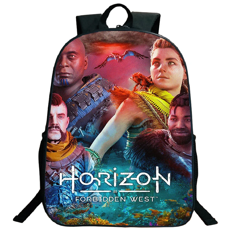 Gioco Horizon unded West Print zaino zainetto di grande capacità per ragazzi ragazza bambini zaino portatile adolescente Laptop Bookbag