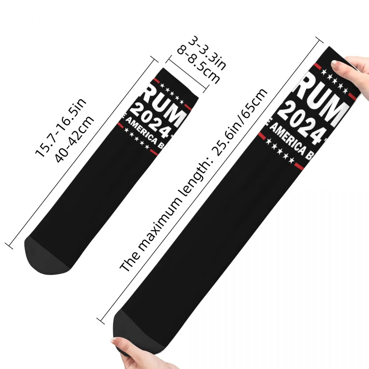 Autumn Winter Fashion Women Men Donald Trump 2024 Shirt Take America Back Socks Non-slip Middle Tube Socks