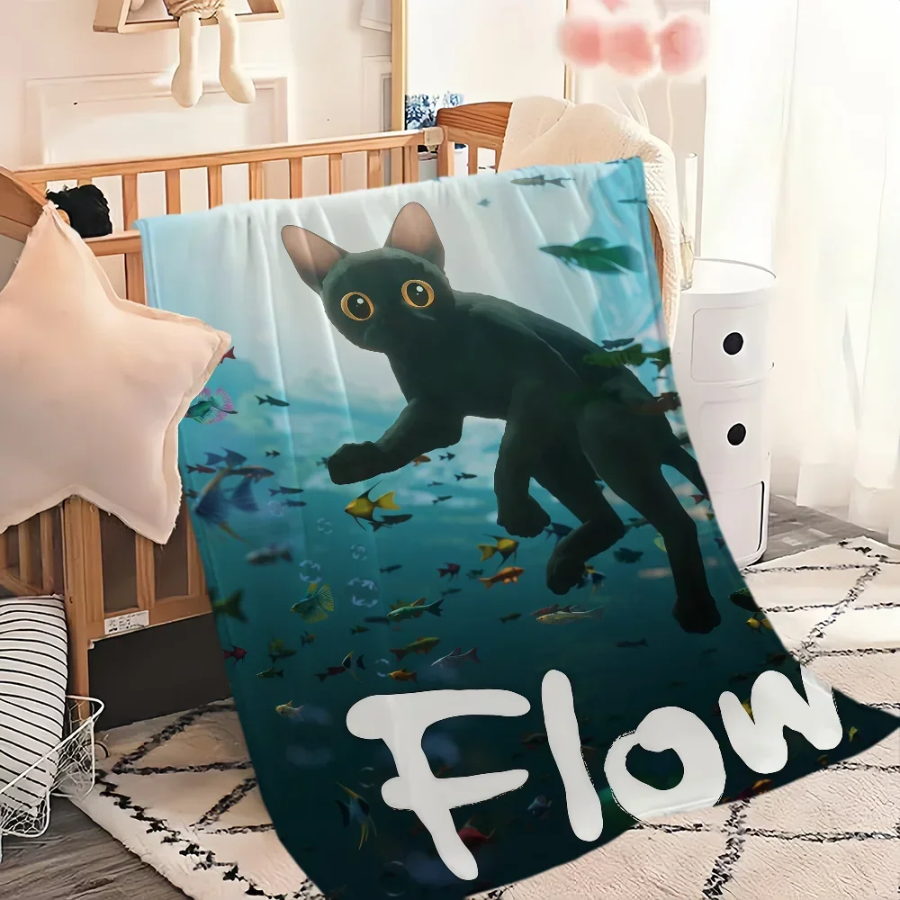 

Cute Cat Print Flannel Throw Blanket for Couch Travel Home or Picnic Warm Cozy and Perfect Birthday Gift