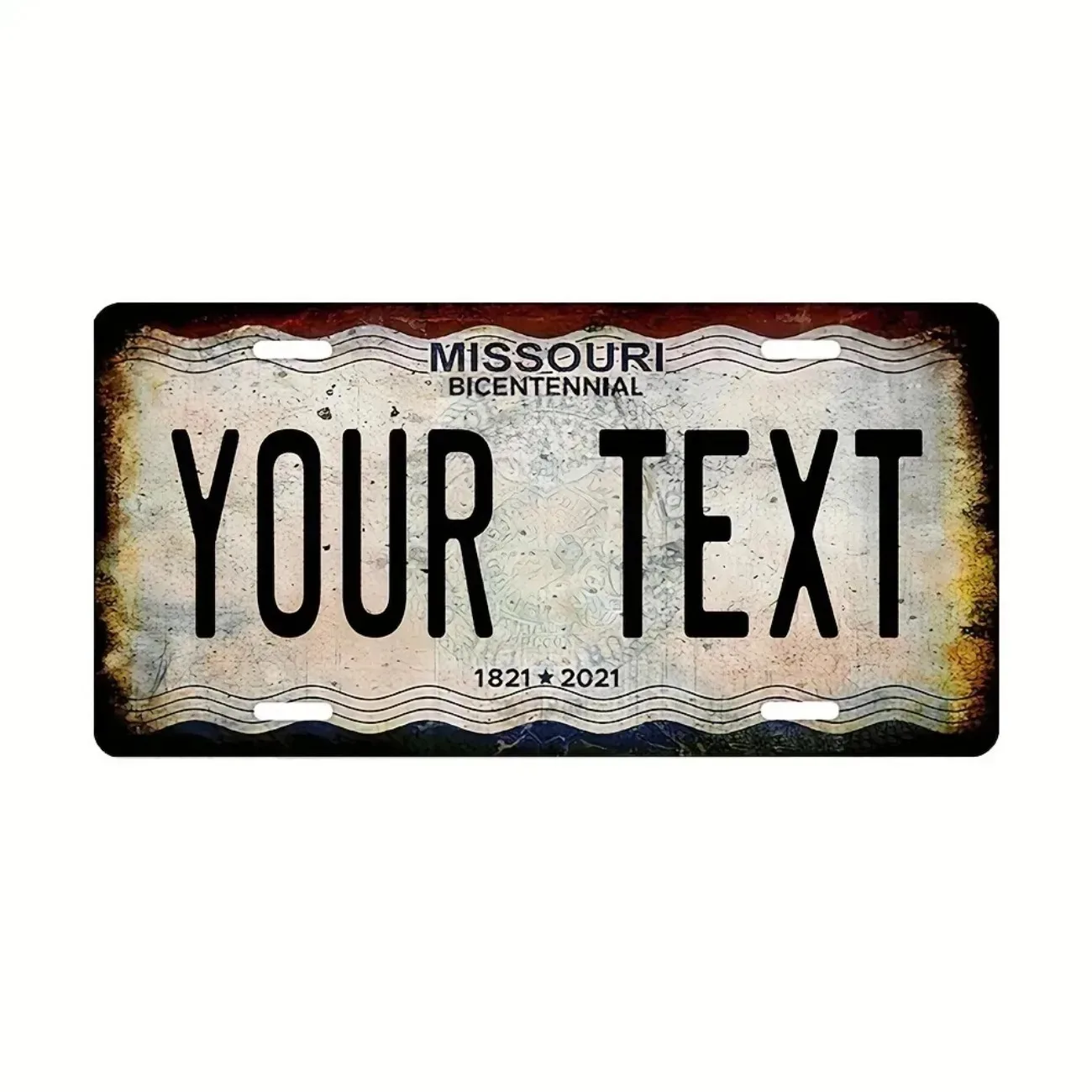 1pc 2D Flat Custom Missouri Bicentennial Vintage Metal Sign Waterproof Dustproof Wall Decor Only For Decoration