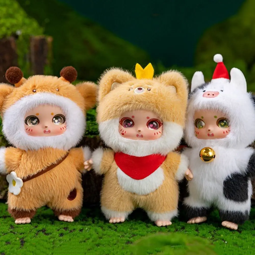 Serie de animales de colores brillantes, juguete de peluche, peluche suave, ojos grandes, llavero de animales de peluche, diseño abrazable, muñecas de estatuilla de vinilo