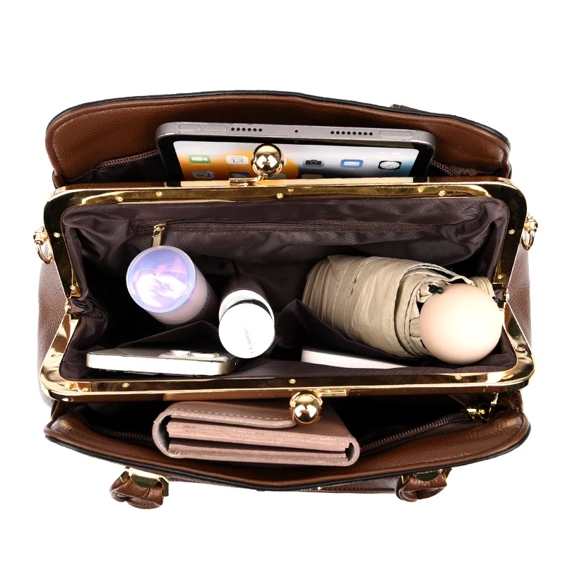 حقيبة يد مخططة أنيقة للنساء حقائب كتف أنيقة للركاب مصممة من الجلد حقيبة كروس للسيدات