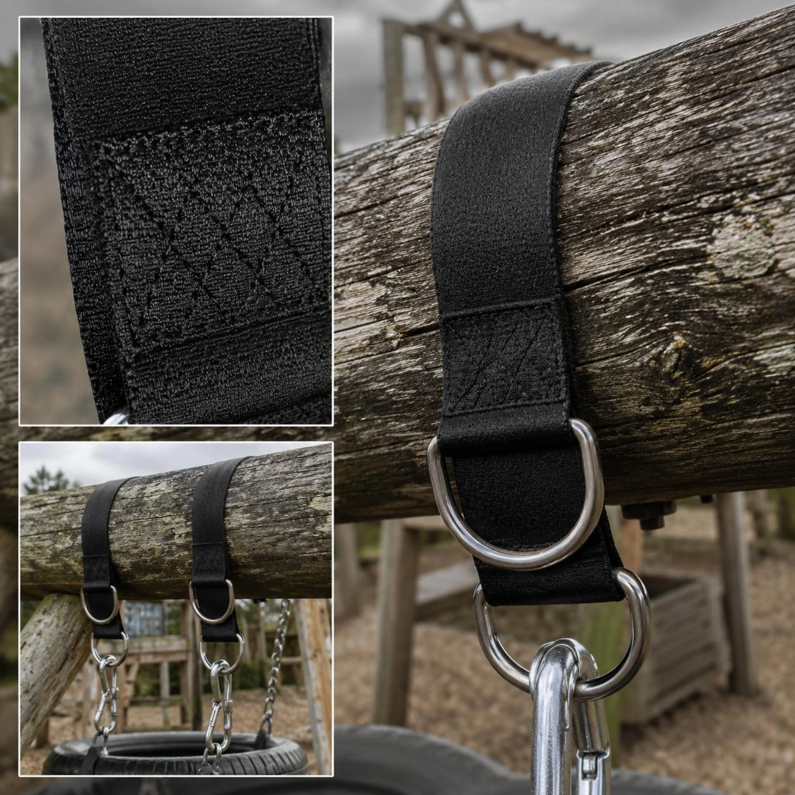 

Swing Straps Black Tree Swing Straps Outdoor Gear Polyester Reinforced Stitching