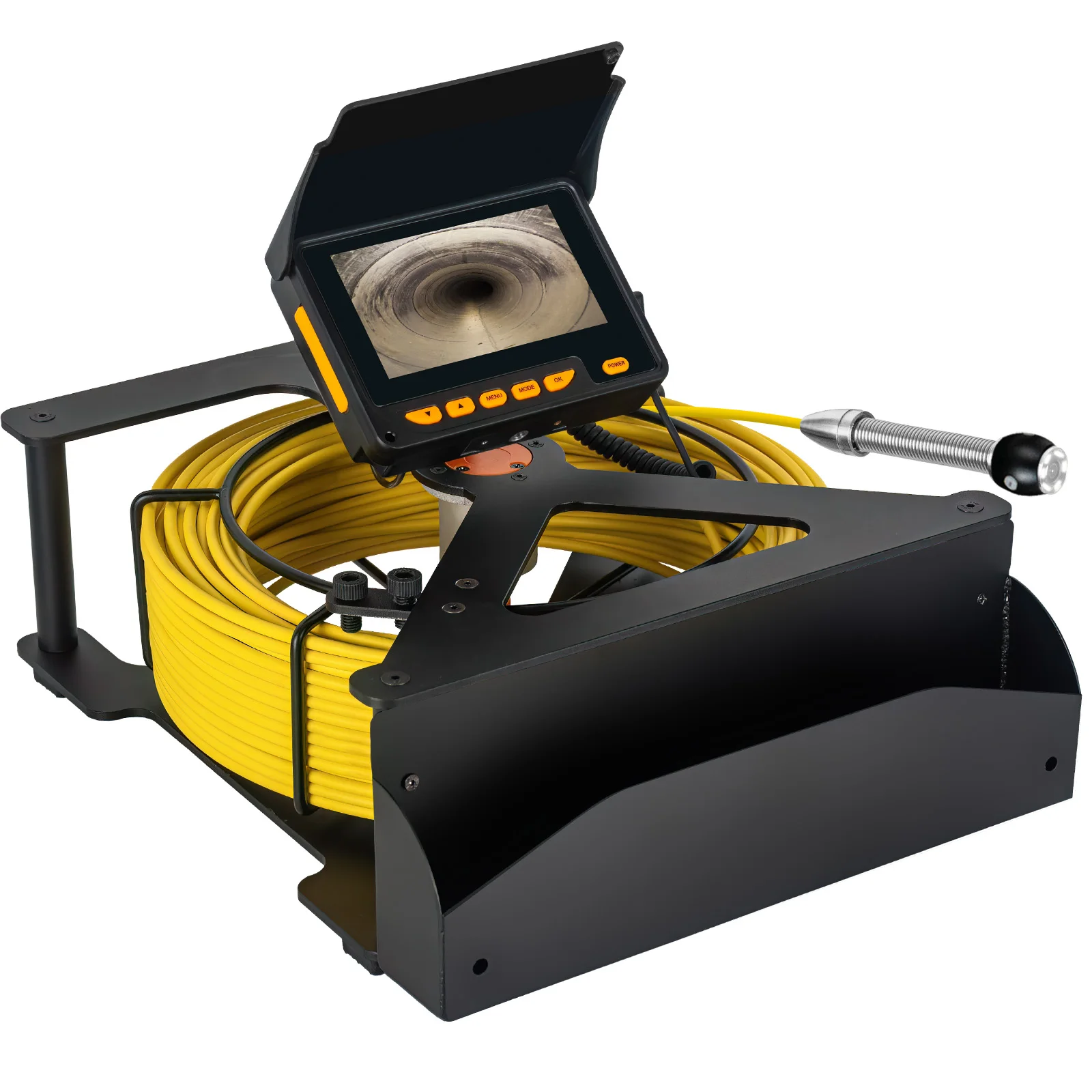 4.3in HD Screen Drain Pipe Camera Sewer Inspection Borescopes for 10M Works Underwater 16GB Night Vision Memory Card