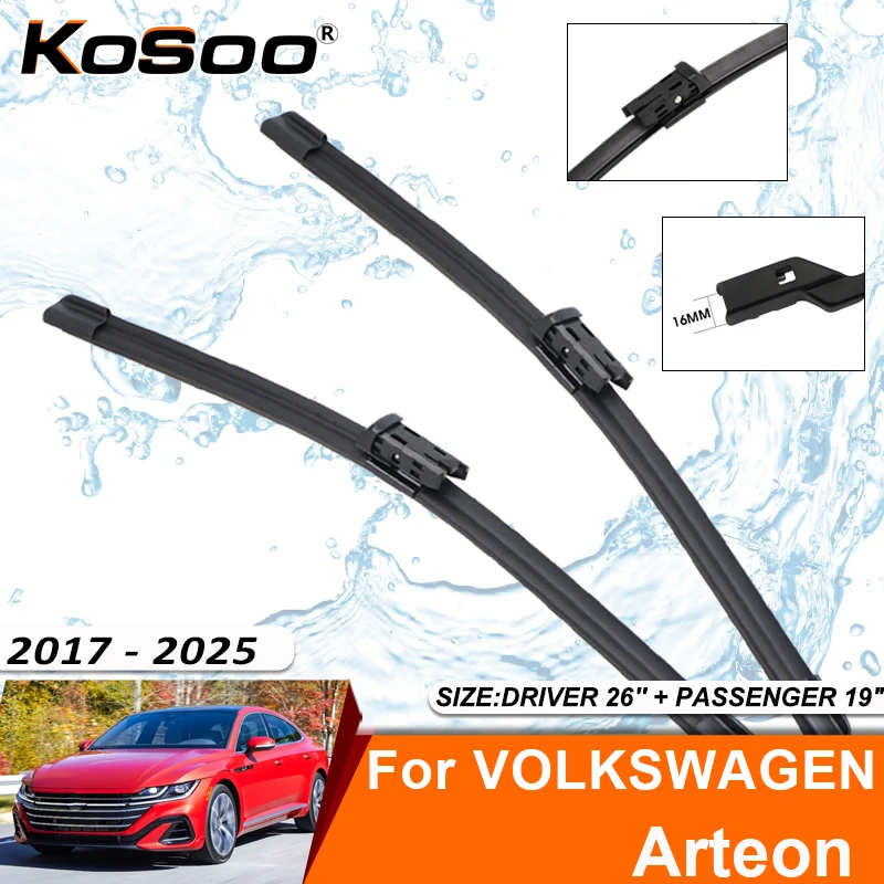 Car Wiper Blade For VOLKSWAGEN Arteon 3H Shooting Brake 2017-2025 Windshield Rubber Refill Front Window Wiper Accessorie