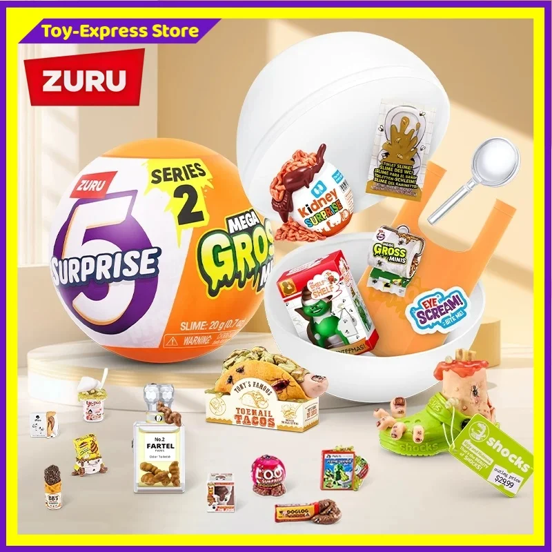 

Игрушки-сюрпризы ZURU Mega Gross Blind Box: Модели еды, прикольные игрушки-розыгрыши, таинственные коробки для детей, подарок на день рождения