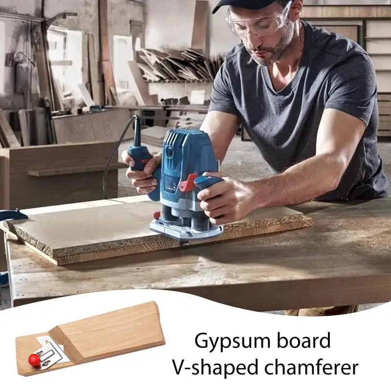 Plasterboard Edger V-Shaped Chamferer Plasterboard Cutter Wood Planer For Gypsum Board Drywall Edge Corner Plane Deburring