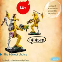 IN stock 2024 New Style 1414 pieces MOC77072 Banana Brick Set Children's Room Decoration Christmas Birthday Gift