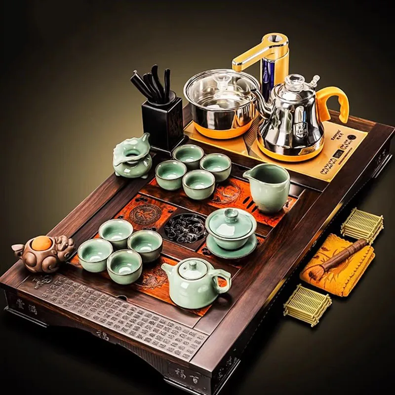 Office Valet Tea Tray Serving Decorative Ceremony Accessories Pot Accessories Tea Tray Table Rectangle Bandejas Home Products