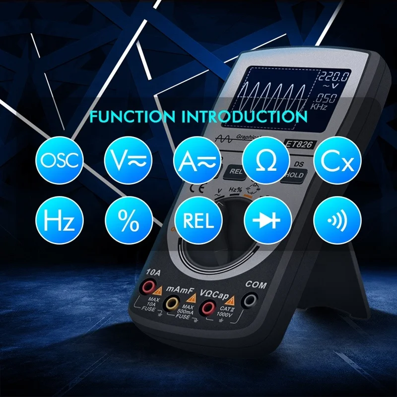 Professionele Golfvorm 2 In 1 Multimeter En Oscilloscoop 4000 Telt Auto Range Digitale Oscilloscoop Multimeter