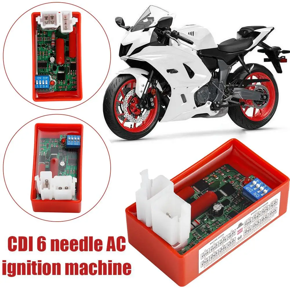CDI programable para encendido de motocicleta, 6 pines AC CDI Racing Box, interruptor DIP de velocidad para CG125 CG150 150CC FT CG 150 CGL WY ML Y4L8