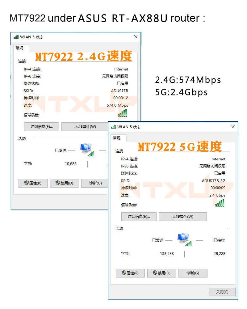 Imagem -02 - Adaptador Pcie Tri-band sem Fio Mt7922 Wi-fi 6e Bt5.2 2.4g 5g 6g 2400mb 802.11ax Dropshipping