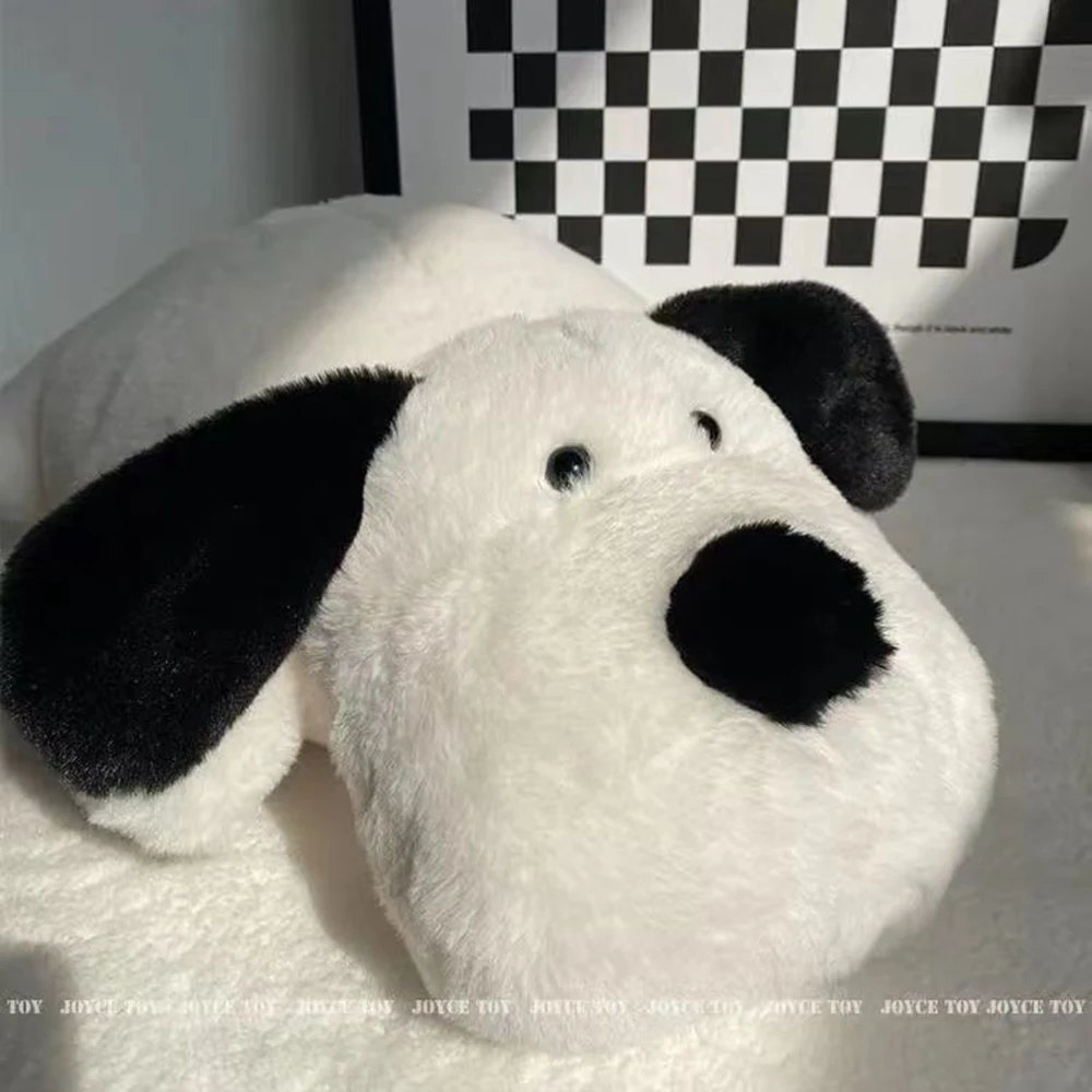 50CM Super Soft Lying Dog Throw Pillow Plush Toy Cute Cushion White Dog Doll Big Ears Droop Children's Birthday Gift