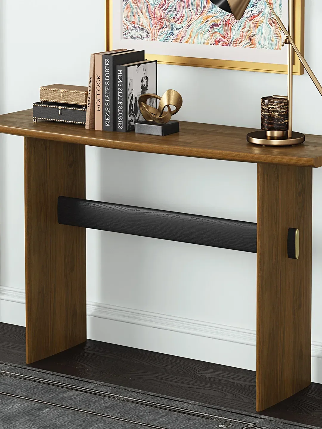 Nordic Expression Furniture Is Opposite The Door, Oak Solid Wood Is Extremely Narrow, And High-end Entrance Tablen29
