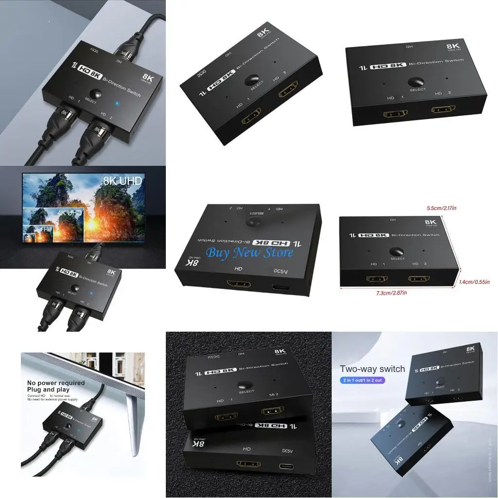 

20CE HDMIcompatible Multiports Switching 8K 2 Inputs 1 Output for Signal
