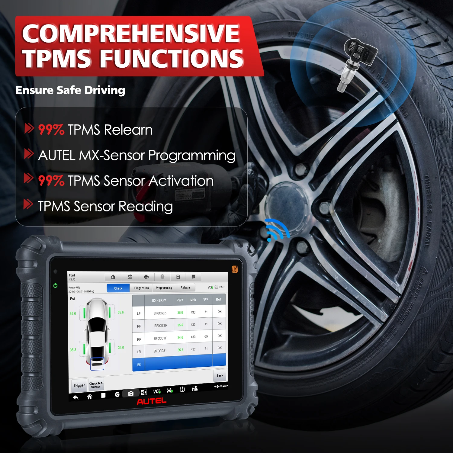 Autel MaxiCOM MK906S Pro2-TS MK906S Pro-TS Auto-TPMS-Programmierdiagnosetool ECU-Codierung aller Systeme OBD2-Diagnosescanner – Detail 11