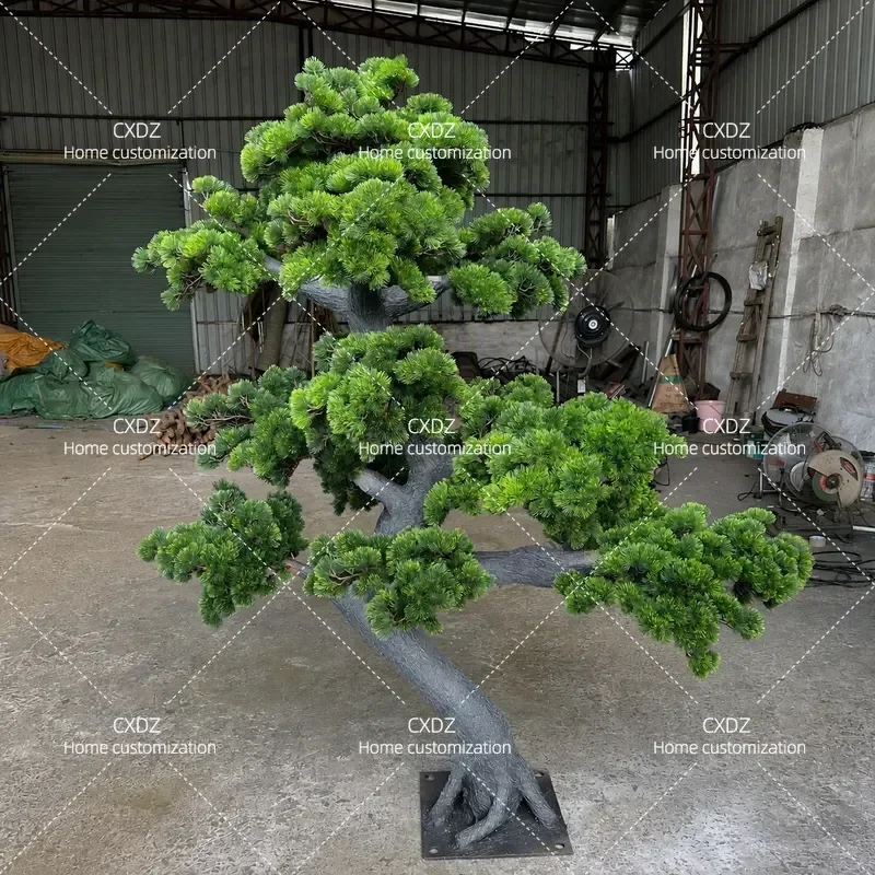 Simulated welcome pine, floral soft decoration zen landscaping interior decoration hotel landscape simulation pine tree fake