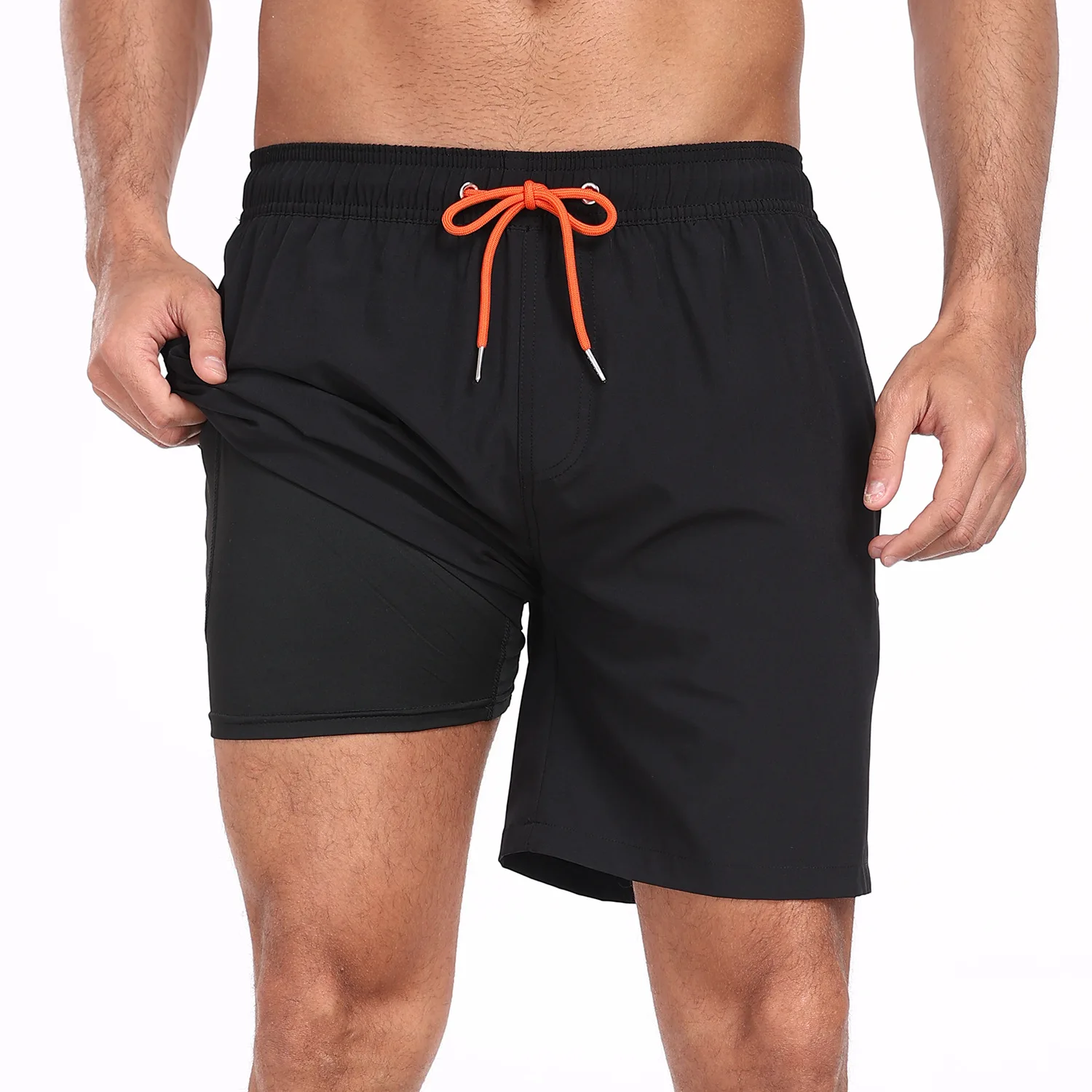 summer2026 New Men's Casual Shorts Solid Color Simple Neutral Couple Shorts Waterproof Beach Shorts Male Wholesale