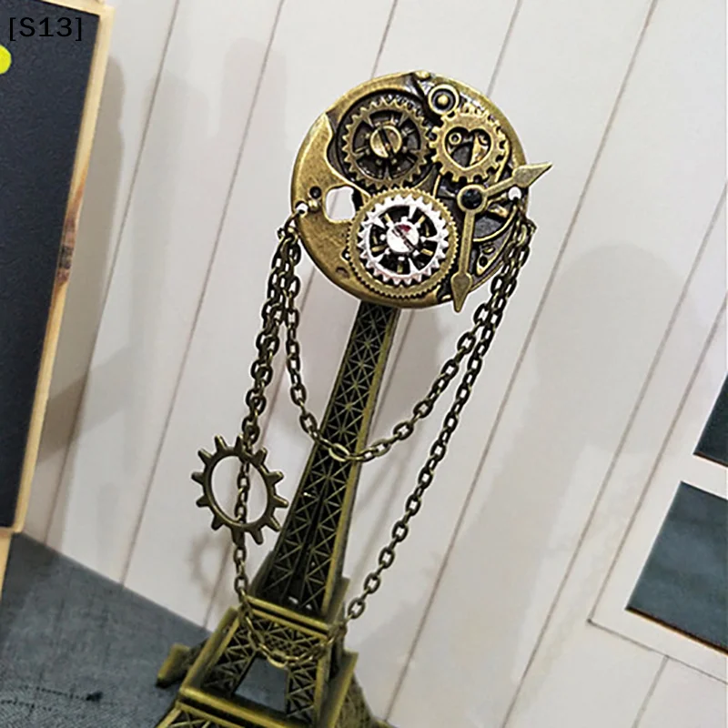 Retro Steampunk Gear Brooches Gear Tassel Chain Lapel Pins Men Shirt Suit Badge Jewelry Accessories[S13][S13]