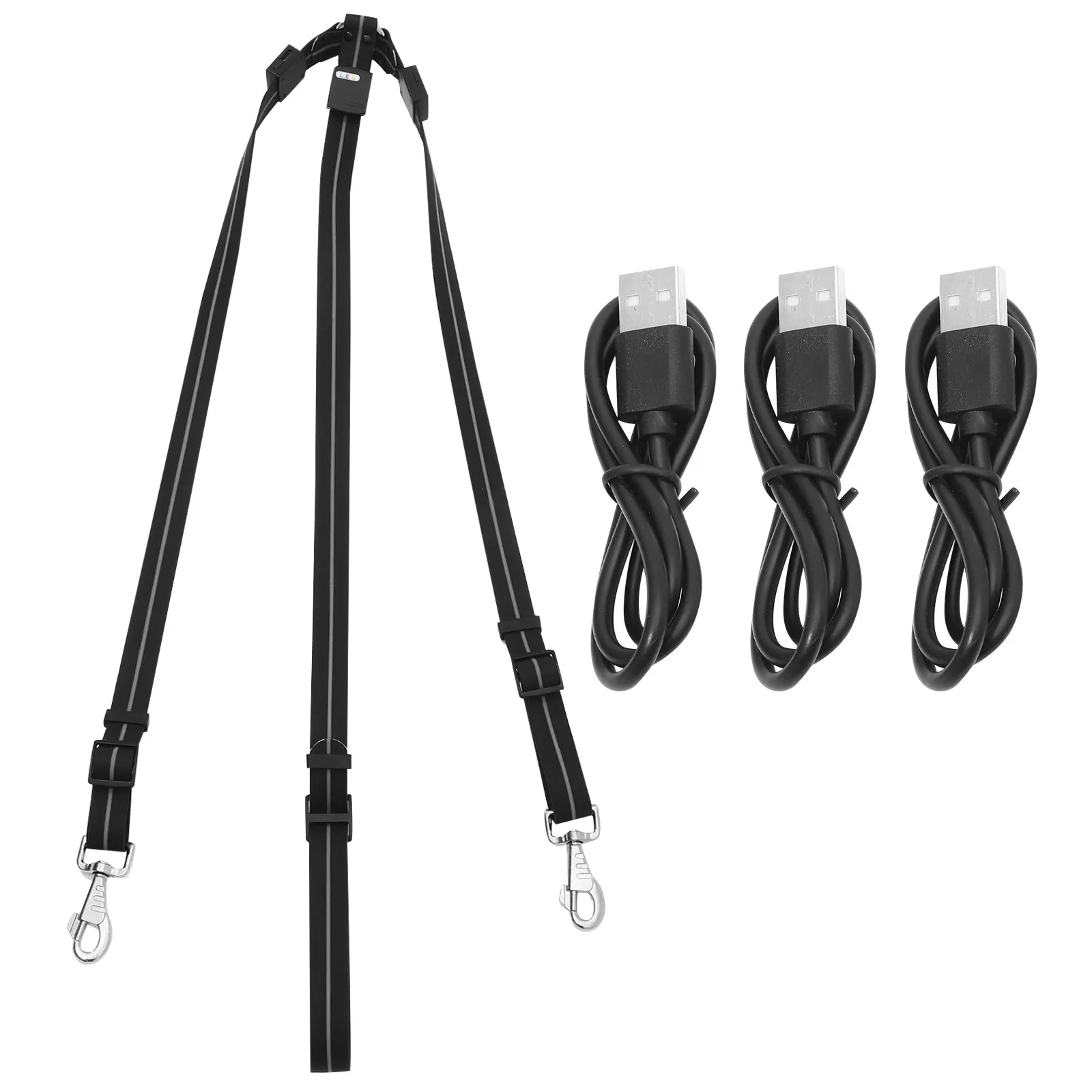 LED Horse Breastplate Collar Compact Portable Lightweight Luminous Adjustable Pulling Rope for Equestrian Visibility