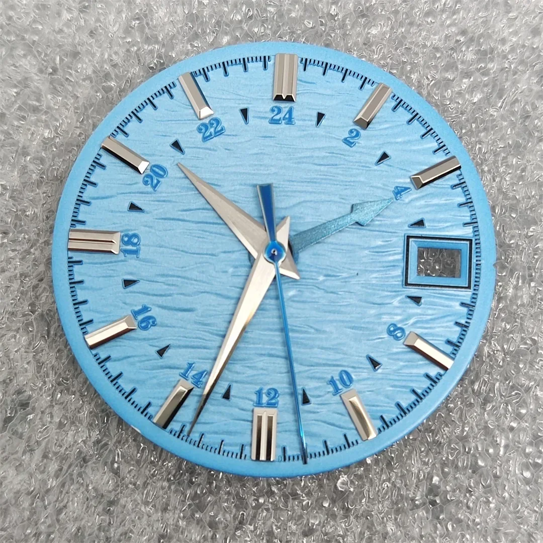 NH34 الطلب عالية الجودة NH34 الأيدي تموج سطح ساعة الطلب ل Seiko 28.5 مللي متر ساعة الغوص تعديل الملحقات