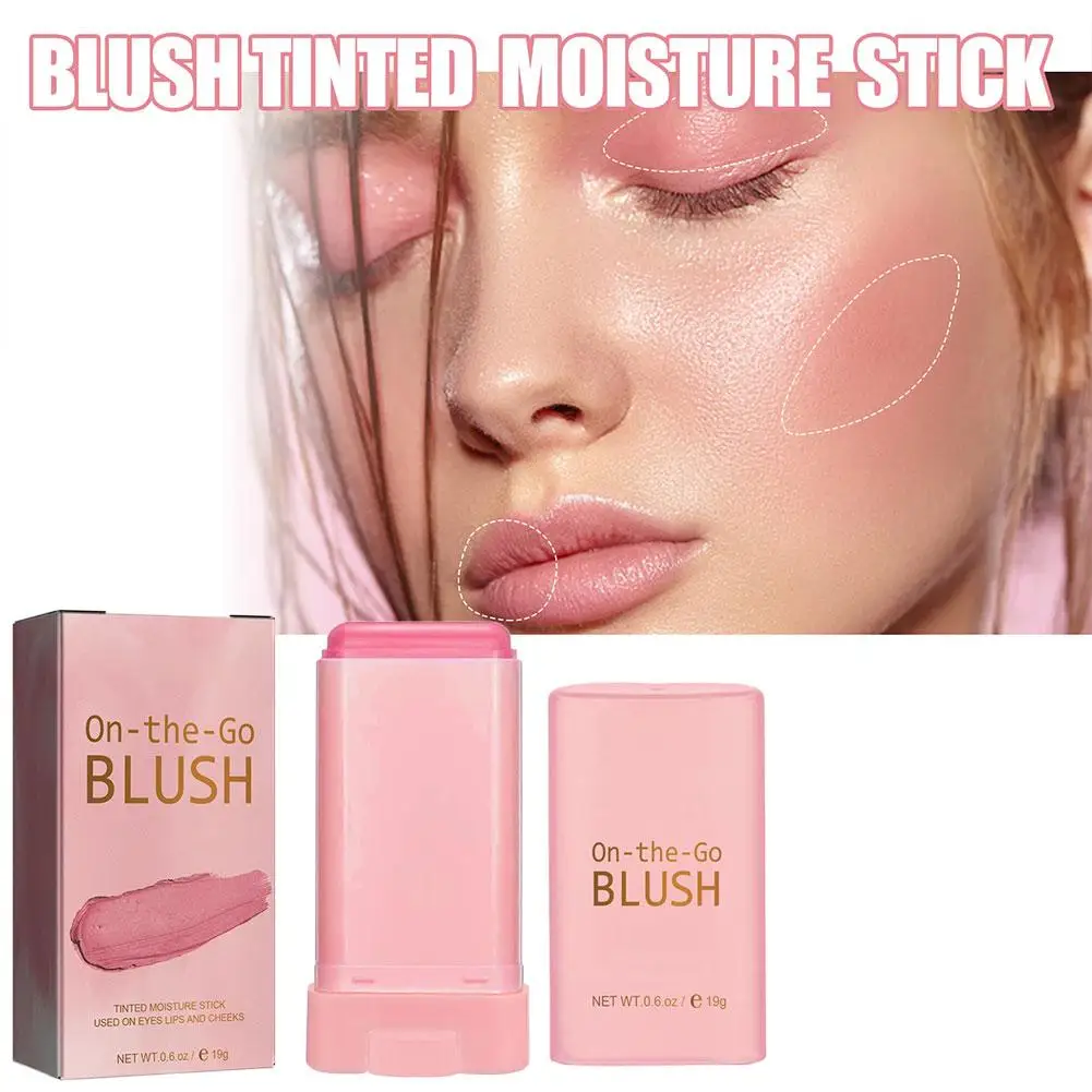 Multi Functional Blush Stick Waterproof Long Lasting Easy Color Delicate Moisture 3 in 1 Makeup