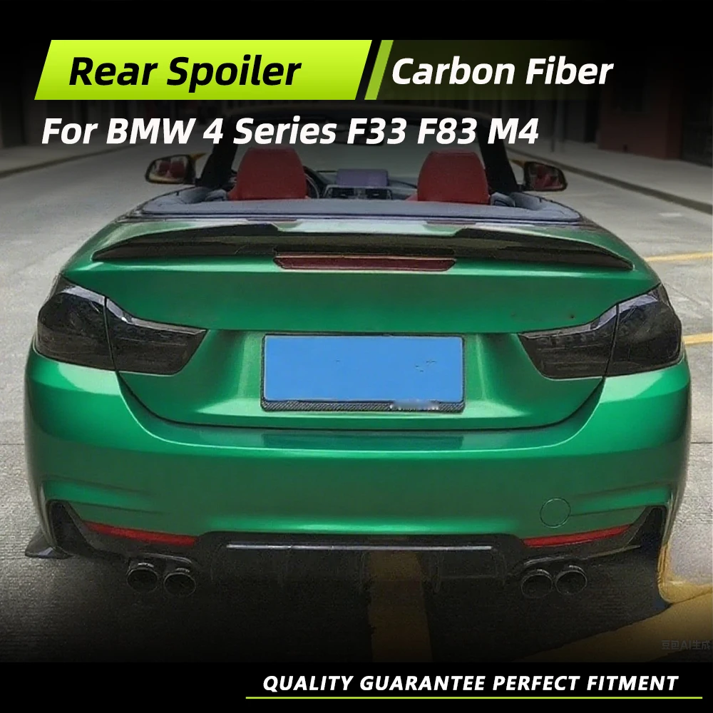 

Carbon Fiber Car Rear Trunk Racing Spoiler Boot Lip Wing for BMW 4Series F33 F83 M4 428i 430i 435i 440i Convertible 2014 - 2018