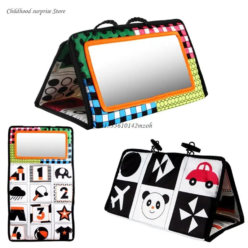 Baby Rear Facing Mirror Cloth Book Car Back for Seat Rearview Mirror Safety Moni Dropship