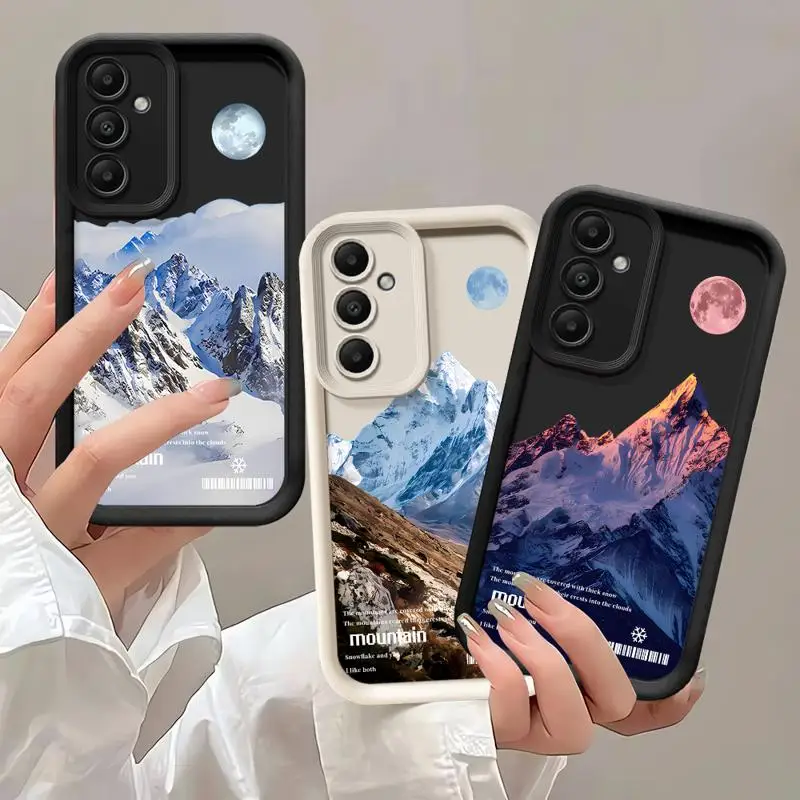 Phone case for Samsung Galaxy A55 A52 A33 cases A24 A15 A12 A23 A22 5G A54 A52s A53 A14 funda Cover Magnificent Mountain Scenery