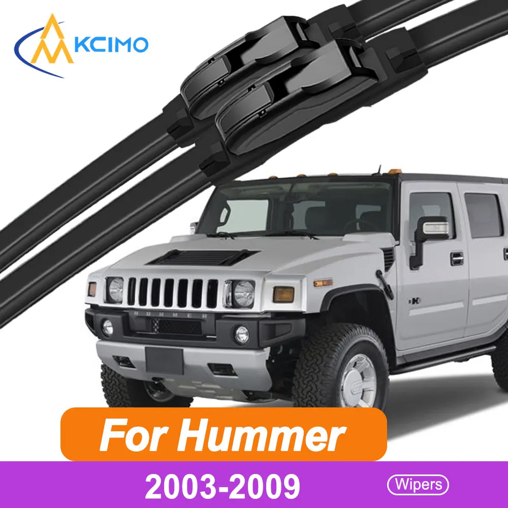 

For Hummer H2 2003-2009 Front Windshield Wiper Blades 2pcs Slient Rain Windscreen Window Accessories 2024 2025
