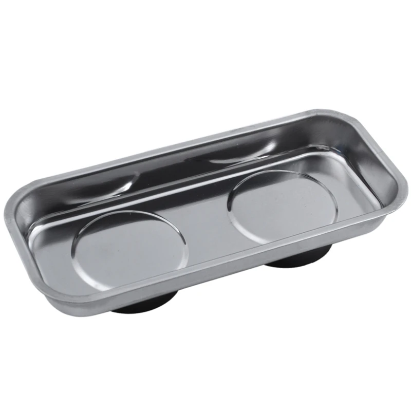 Sucker Stainless Steel Square Stainless Steel Magnetic Tray Strong Permanent Magnet Bowl 150X65mm