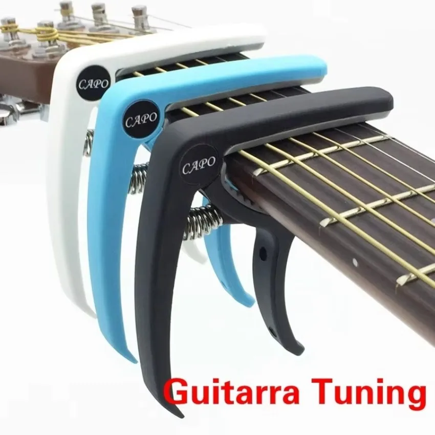 2026 New Practical 2026 Guitar Capo Plastic Steel Resin Folk Guitar Capo Ukulele Universal Two - In - One Transposing Clip