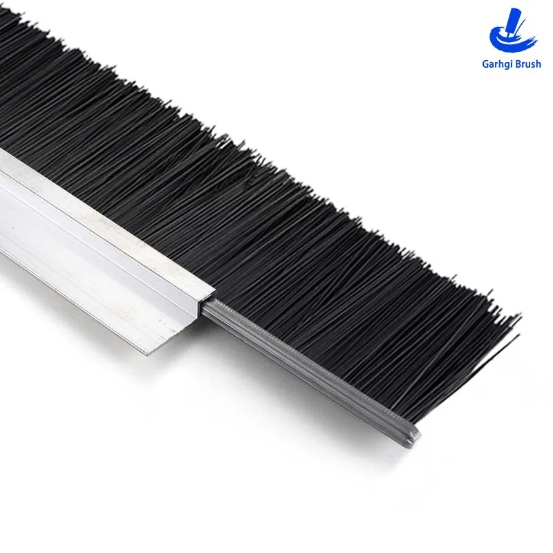 1M Long Strip Brush Aluminum Alloy H-Profile 150mm Trim Length for Sealing Cleaning Dust Removal on Door Window Dock