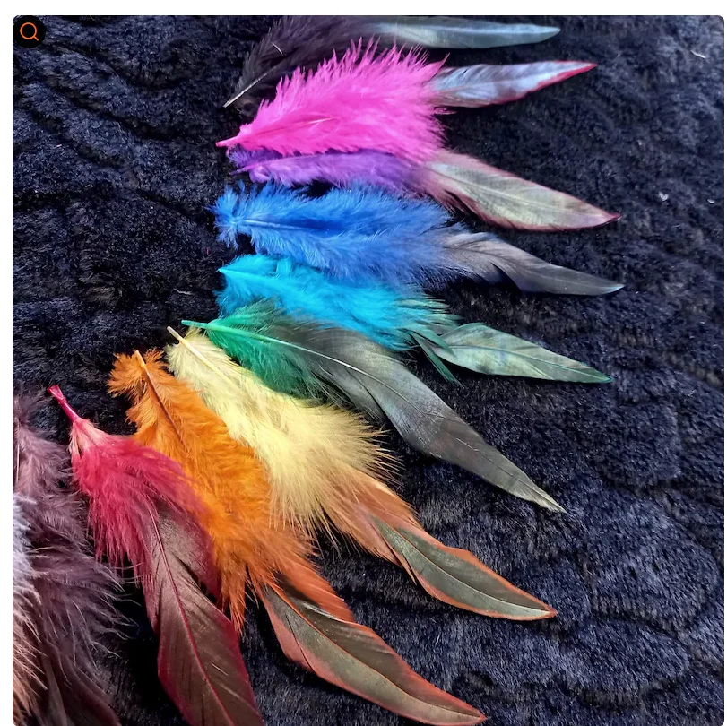 50pcs/bag Natural Chicken Rooster Feathers Wedding Jewelry Dream catcher Decoration Plumes Diy Craft Accessories 15-20CM/6-8Inch